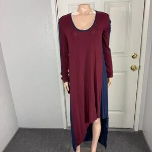 NEW BCBG Maxazria Women's Dress S Miney Portcombo Long Sleeve Asymmetric A4-26